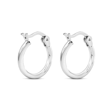 Satinski silver gold-plated plain hoop wire earrings