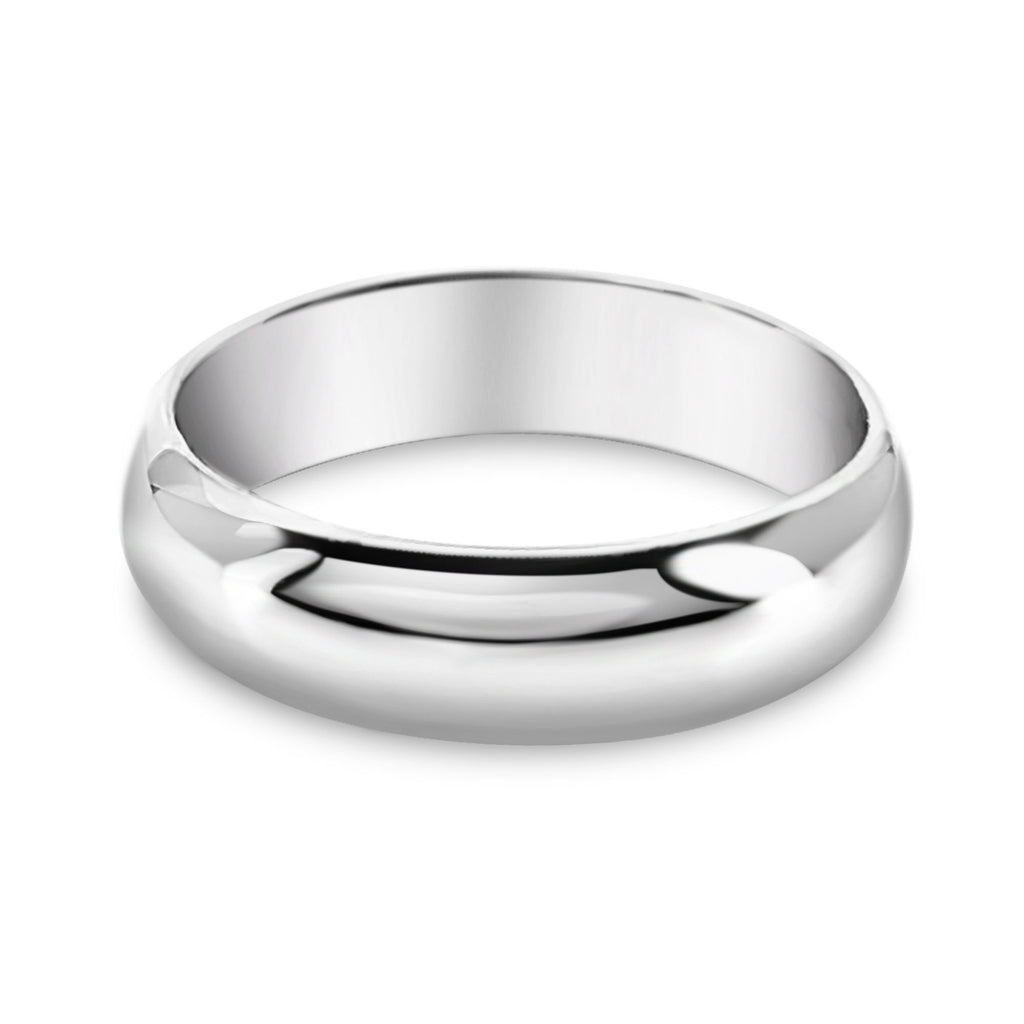 Satinski sterling silver simple plain band solid ring