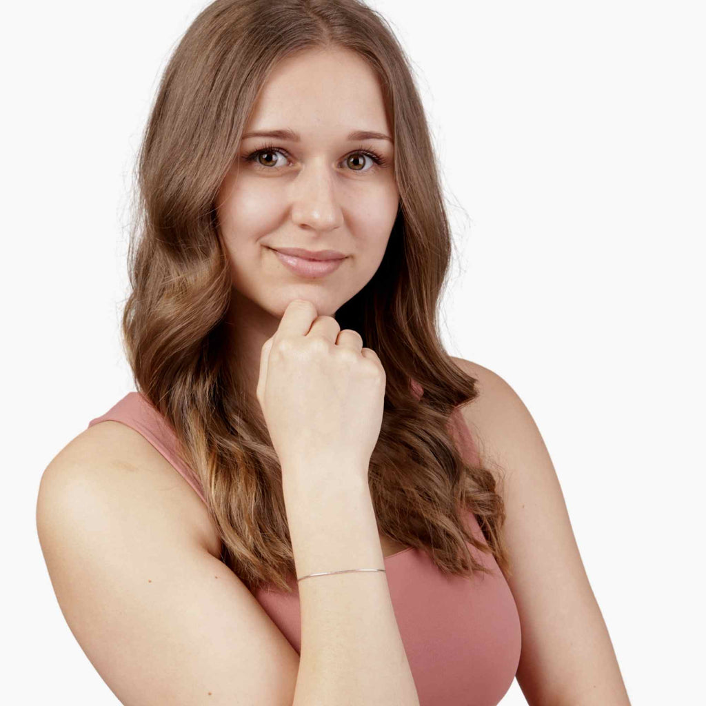 Satinski silver snake chain dainty bracelet