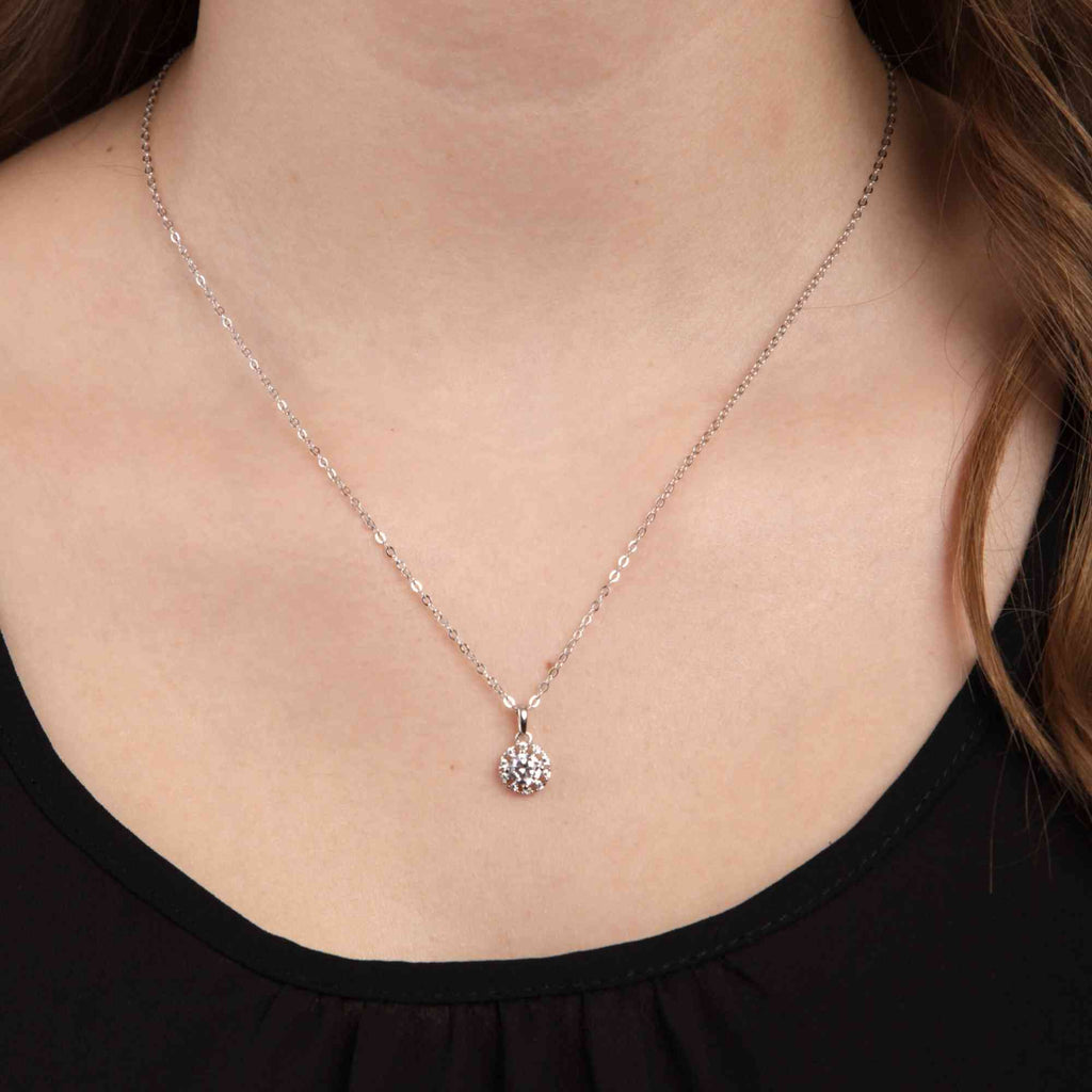 Satinski silver crystal snowflake star pendant