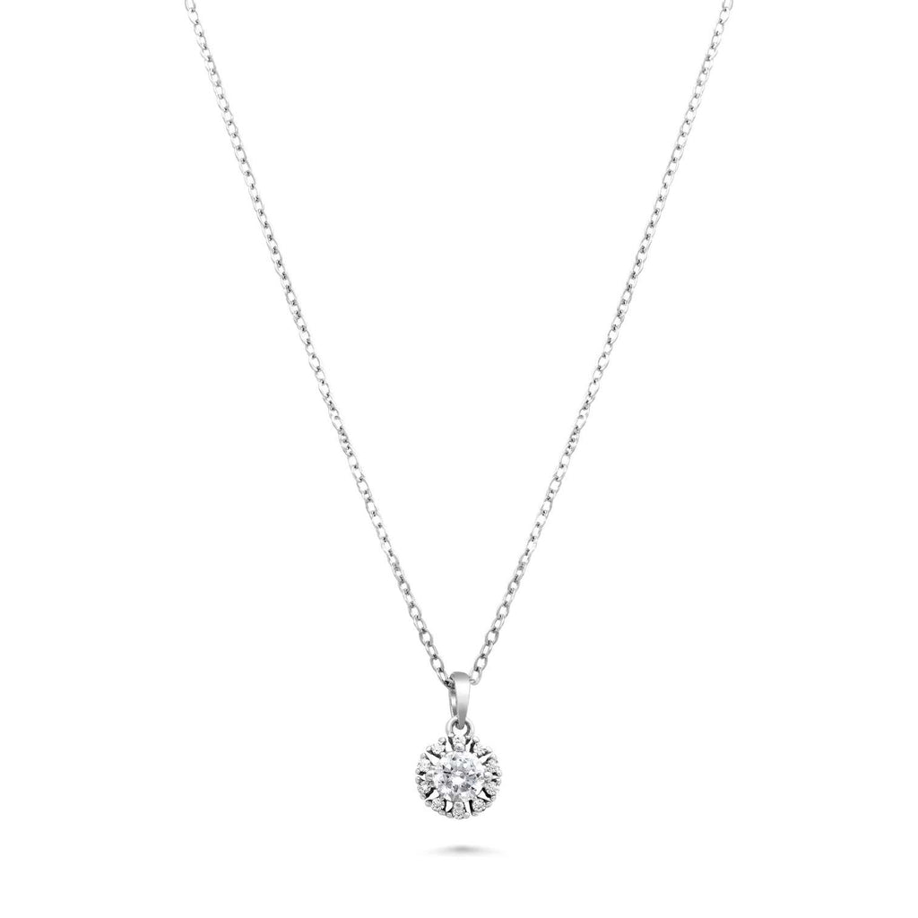 Satinski silver crystal snowflake star pendant