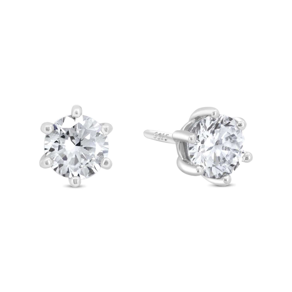 Satinski sparkling silver crystal earrings necklace set