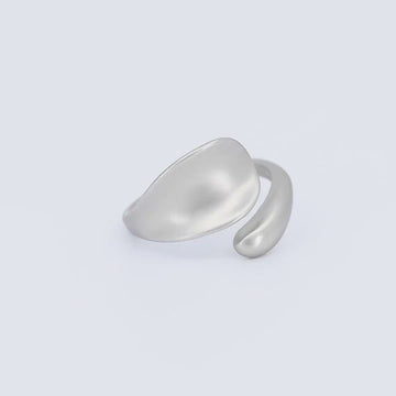 Satinski Open Teardrop Chunky Dome resizable stacking Ring